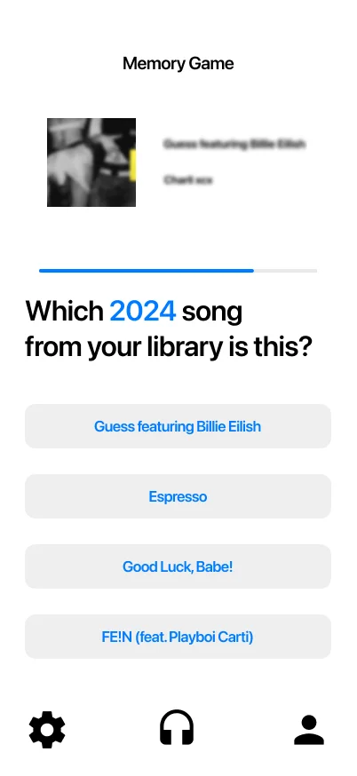 Remembra memory game quiz screen