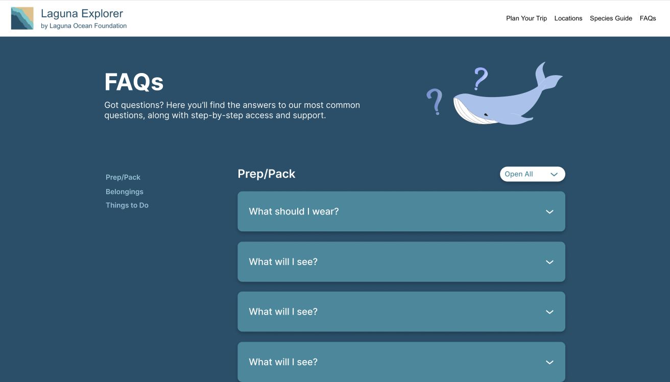 FAQ redesign version two