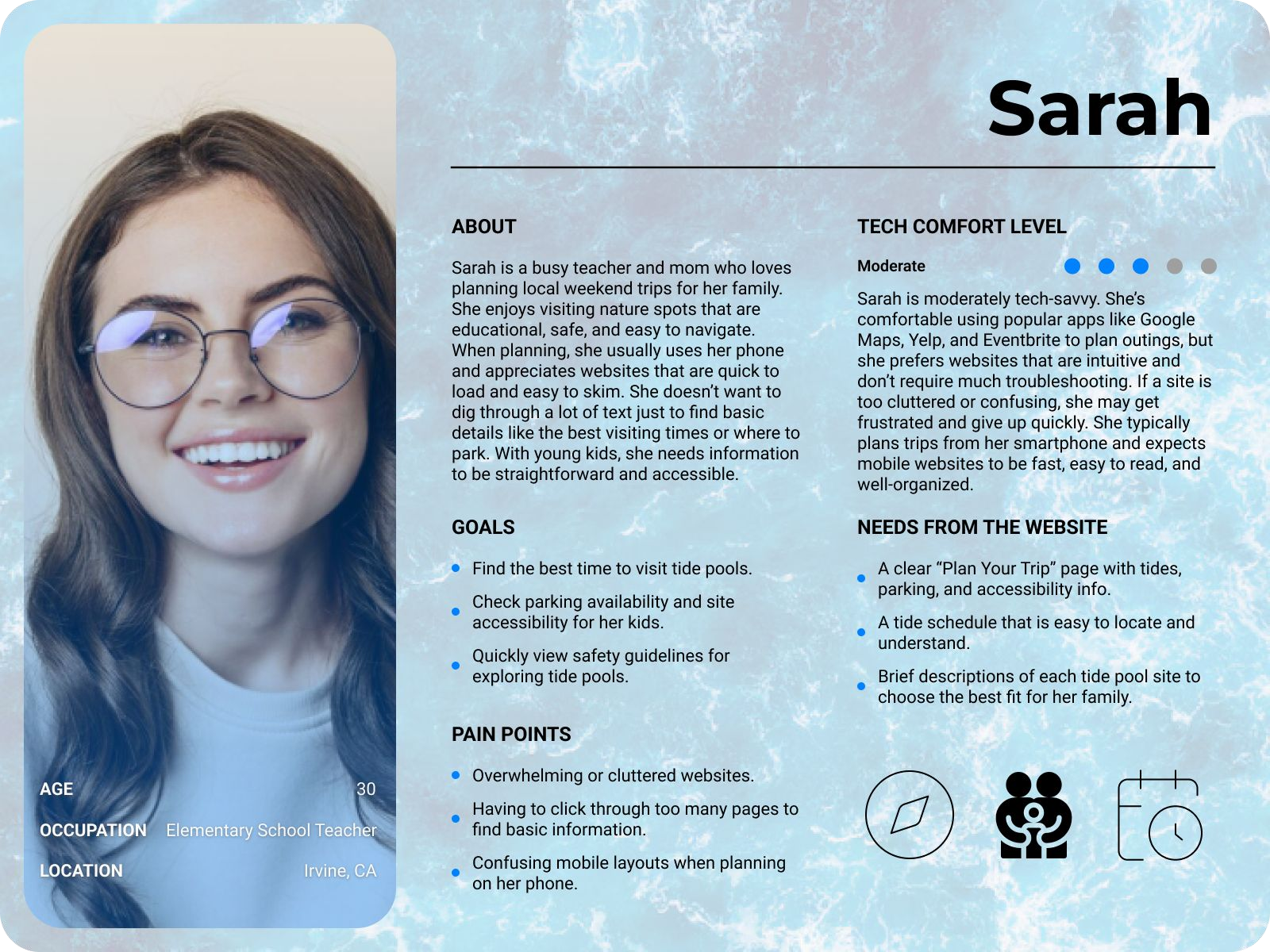 Sarah user persona