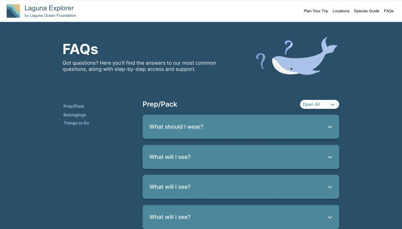 FAQ redesign, version two
